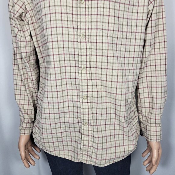 Eddie Bauer Men's Relaxed Fit 100% Cotton Button Down Plaid Shirt Size M - Picture 4 of 10